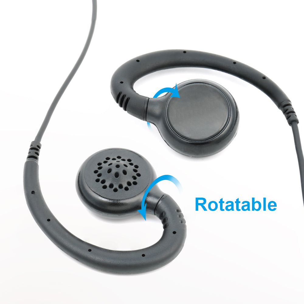 Radio Earpiece, 1 pin C shape Walkie Tallkie Earpiece for Motorola