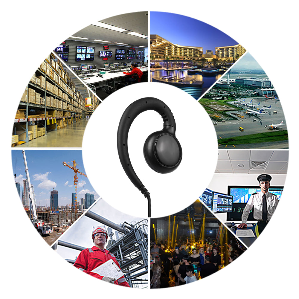 Radio Earpiece, 1 pin C shape Walkie Tallkie Earpiece for Motorola