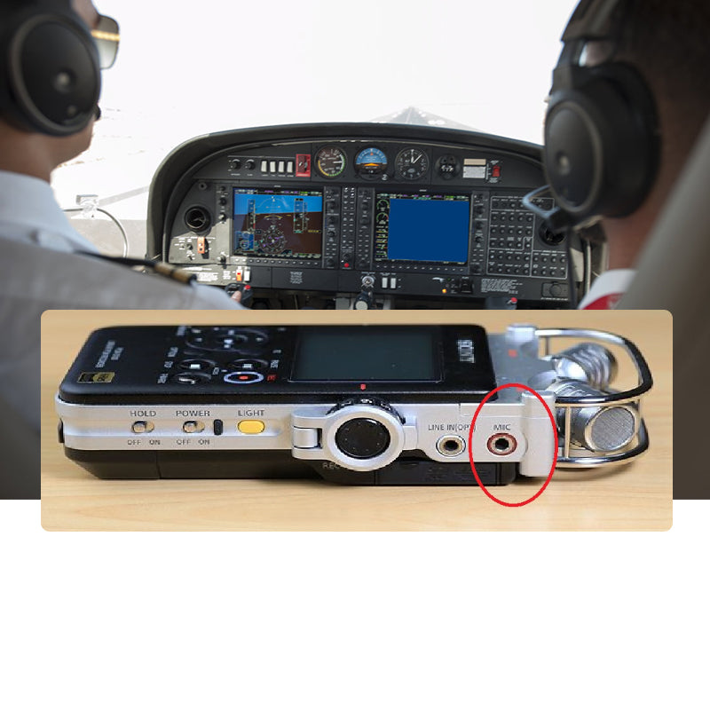 Audio Recorder Adapter for GA Aviation Pilot Headsets
