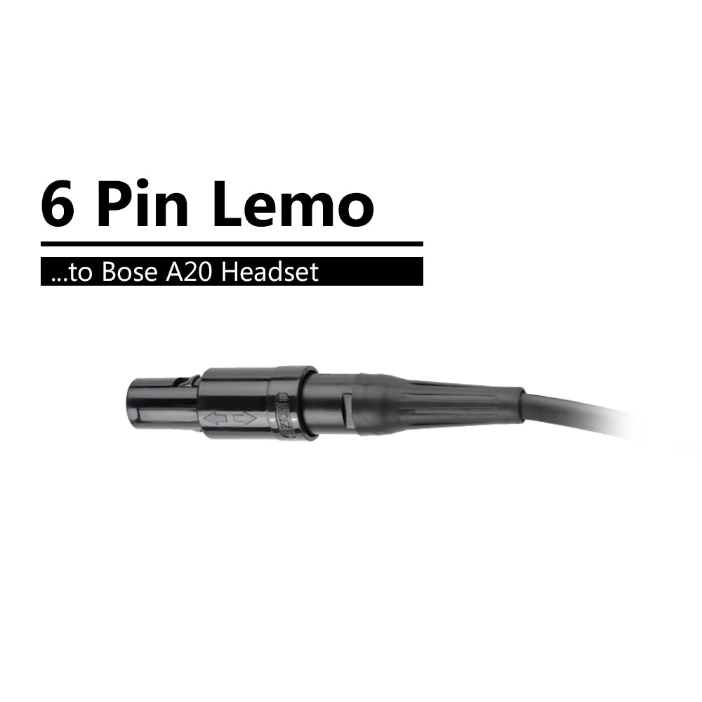 GA Headset to 6 Pin Lemo Connector Aviation Headset Adapter
