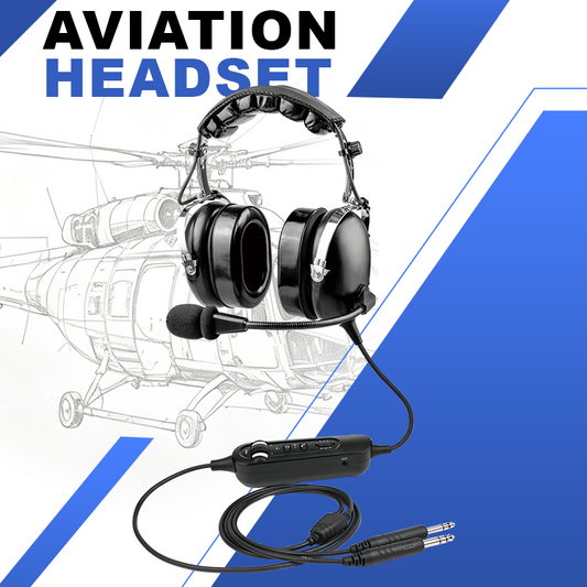 ANR Aviation Headset with Bluetooth, GA Dual Plugs