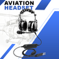 ANR Aviation Headset with Bluetooth, GA Dual Plugs
