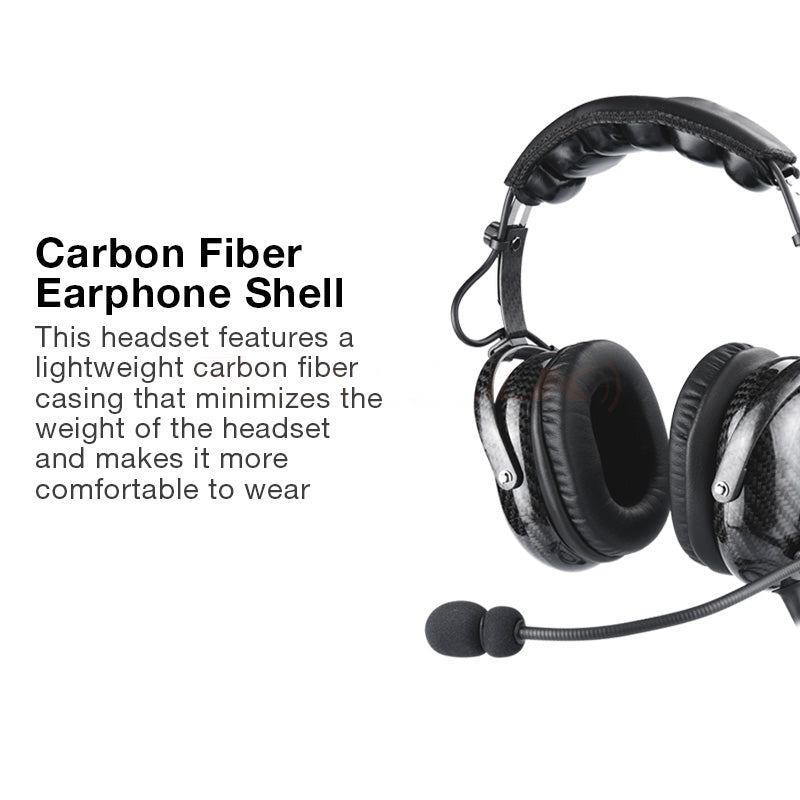 Carbon Fiber ANR Aviation Headset