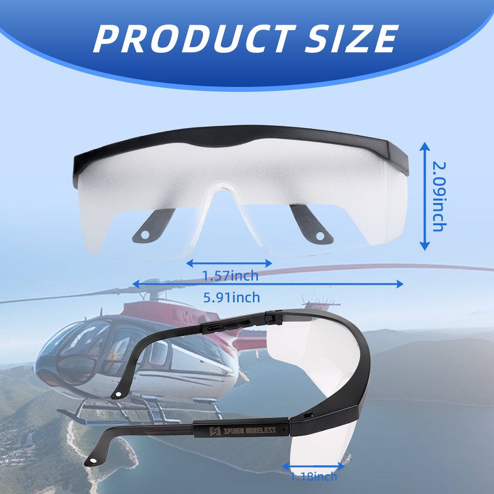IFR Training Glasses for Pilots, Adj. View Limiting Goggles Device, w/ Case