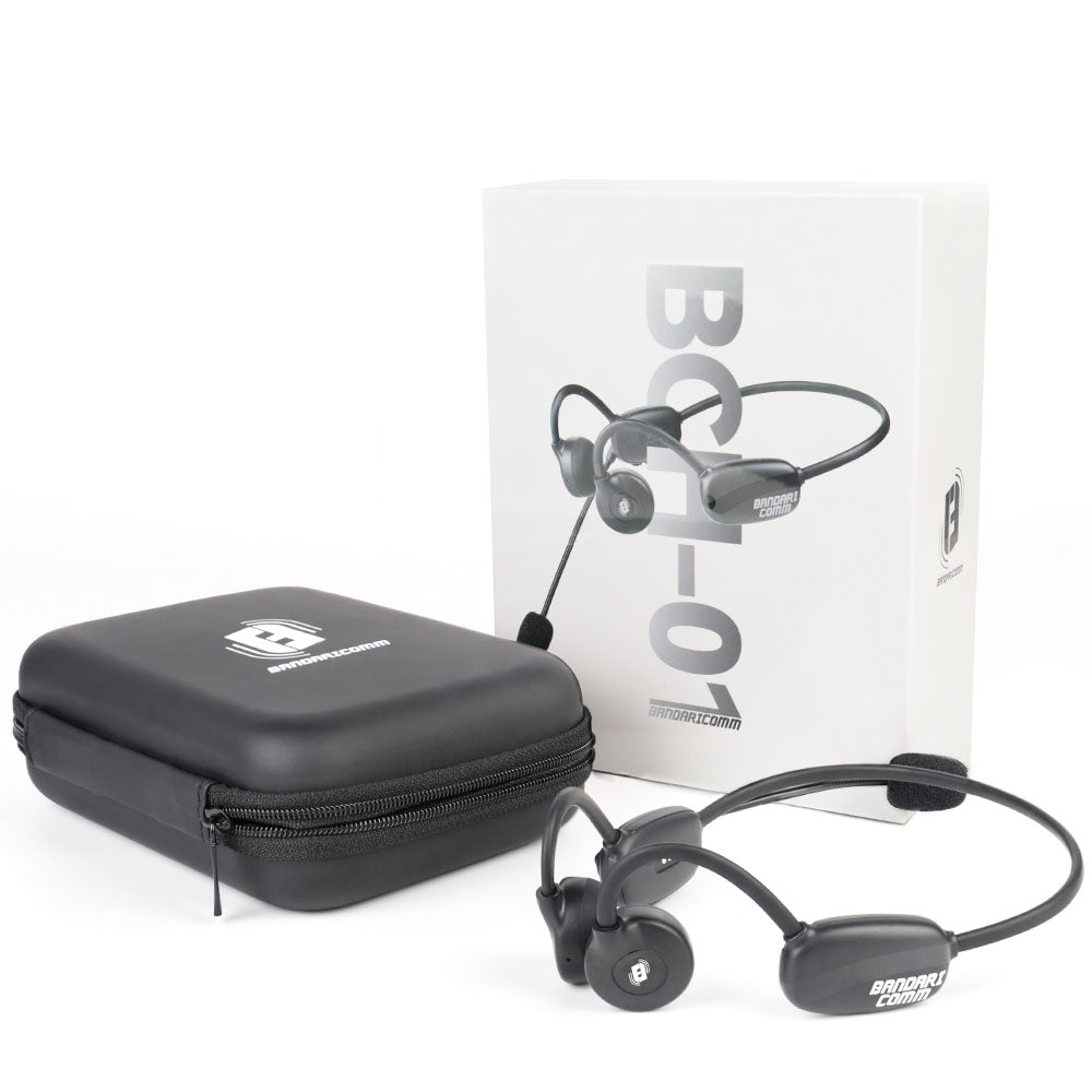 Bone Conduction Headphones with Mic, Bluetooth Stereo Headsets with Noise-Canceling Boom Microphone, IPX6 Waterproof Wireless Headsets for Office Running Outdoors