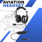 Carbon Fiber ANR Headset with Bluetooth for Helicopter