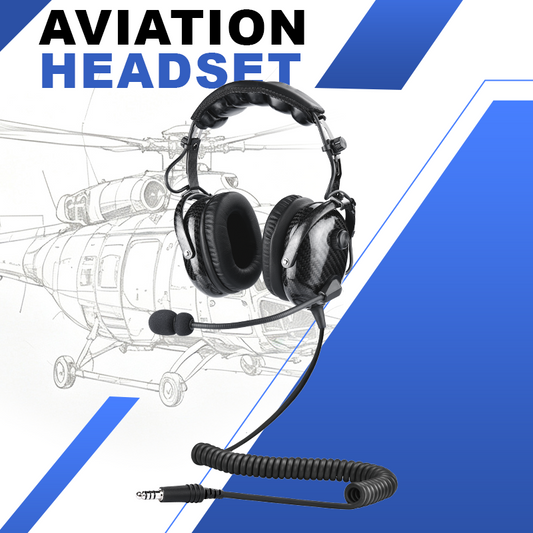 Carbon Fiber PNR Helicopter Headset