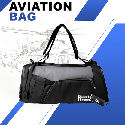 Premium Pilot Bag, Flight Bag, Aviation Bag, Black