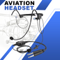 In Ear Type Ultra Lightweight Aviation Headset