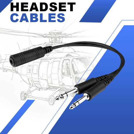 Helicopter U-174 Plug Aviation Headset to General Aviation(GA) Adapter Cable