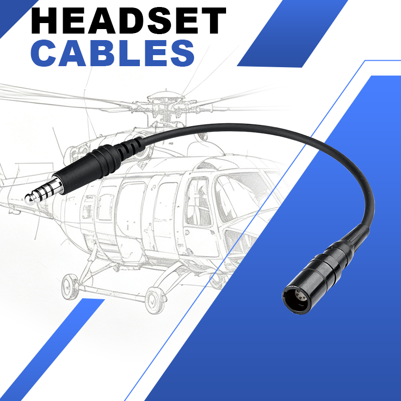 6-Pin Lemo to Helicopter Headset Adapter Cable