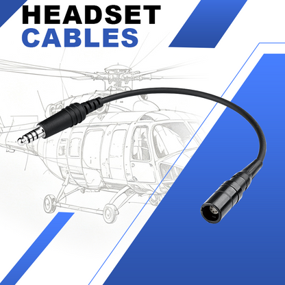 6-Pin Lemo to Helicopter Headset Adapter Cable