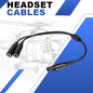 GA Headset to 6 Pin Lemo Connector Aviation Headset Adapter