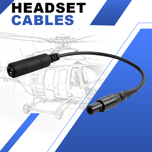 Helicopter Headset to 6pin Lemo Adapter