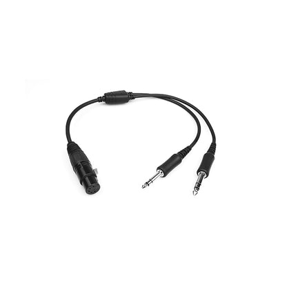 Airbus XLR Headset to General Aviation (GA) Dual Plugs Headset Adapter