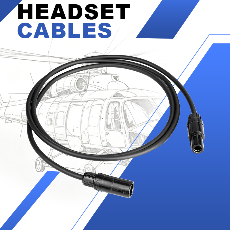 6pin Lemo Headset Extension Cable 5 Feet