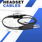 Aviation Headset Replacement Cable, Control Module with GA Dual Plugs