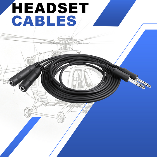 General Aviation Headset Extension Cable GA Pilot Headset Extension 5 Feet