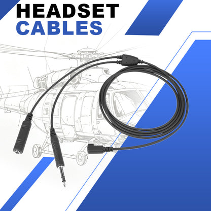 Type C Type Audio Recorder Adapter for GA Aviation Headset