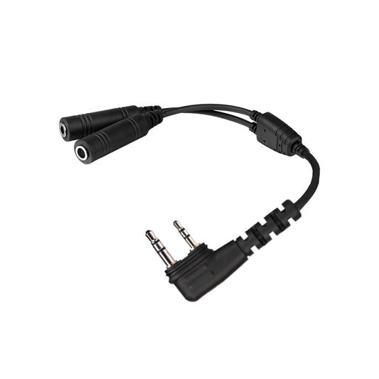 General Aviation Headset to Icom Two Way Radio Adapter Cable